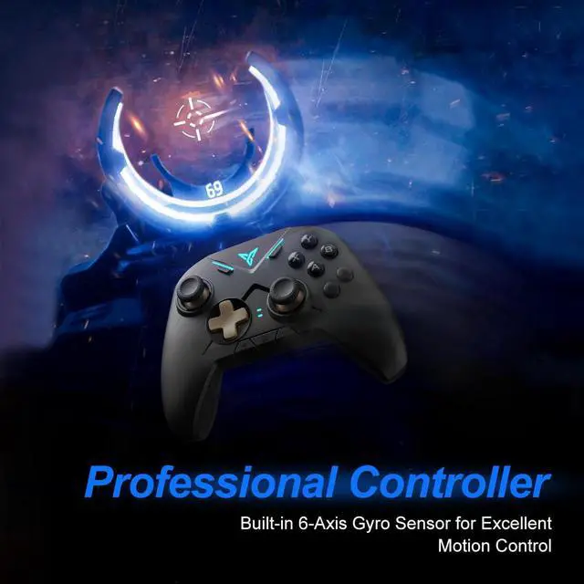 Alt view image 2 of 6 - Flydigi Vader 2 Pro Wireless Multi-Platform Game Controller, Dual Vibration Motor, 6-Axis Gyroscope Motion Sensing, 80 Hours Battery Life, Compatible with Nintendo Switch, iOS, PC, Android