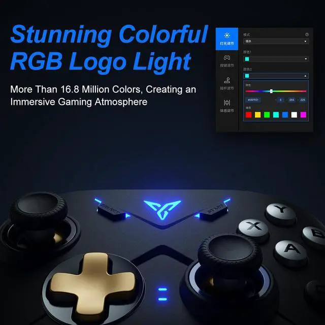 Alt view image 3 of 6 - Flydigi Vader 2 Pro Wireless Multi-Platform Game Controller, Dual Vibration Motor, 6-Axis Gyroscope Motion Sensing, 80 Hours Battery Life, Compatible with Nintendo Switch, iOS, PC, Android