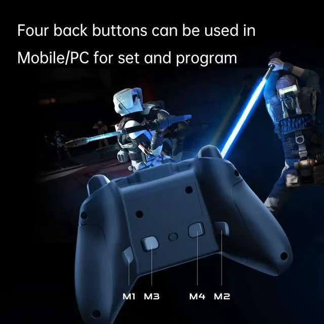 Alt view image 6 of 7 - Flydigi Vader 2 Wired Game Controller, Configurable Multi-Platform Gamepad, Dual Vibration, 6-axis Motion Sensing, PC Gamepad for Steam/ Emulator/ XCloud/ Tablet/ TV Box