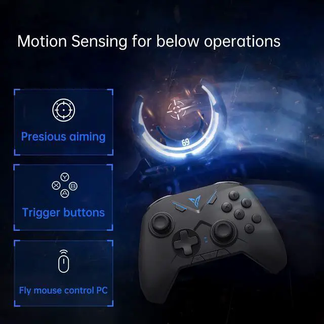 Alt view image 3 of 7 - Flydigi Vader 2 Wired Game Controller, Configurable Multi-Platform Gamepad, Dual Vibration, 6-axis Motion Sensing, PC Gamepad for Steam/ Emulator/ XCloud/ Tablet/ TV Box