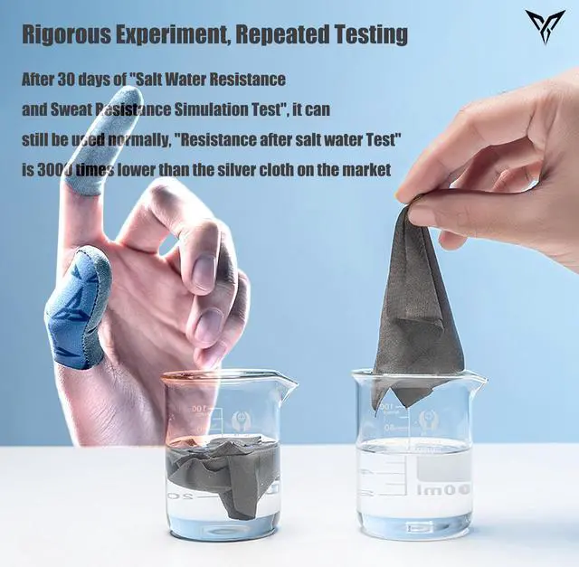 Alt view image 6 of 6 - Flydigi P1 Lite 10 Pair Silver-Cloth Mobile Gaming Finger Sleeve, Exclusive Custom FlySilver Superconducting Silver Cloth, 0.3mm Extremely Thin Material, Zero Touch, Breathable, Extremely Sensitive