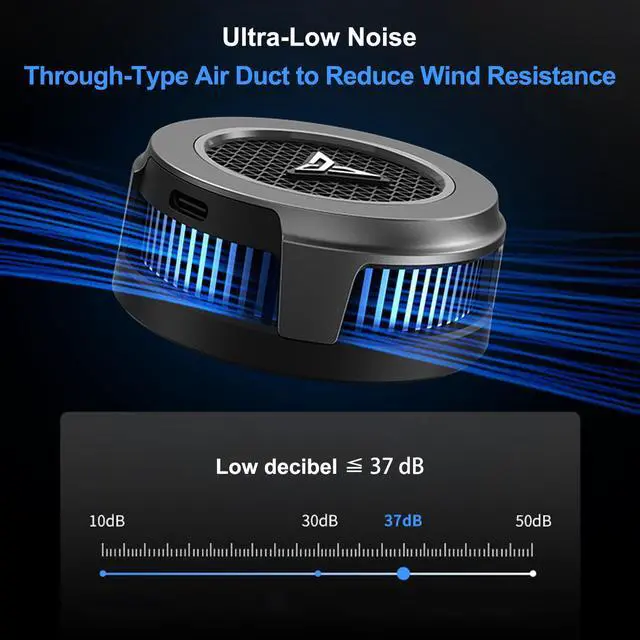 Alt view image 3 of 6 - Flydigi B6X Magnetic Cellphone Cooler, Powerful 20W Intelligent Frequency Conversion Temperature Control, Prevent Condensate, Larger 36x36mm Cooling Area, Portable Cooling Fan for Phone/Tablet/Ipad