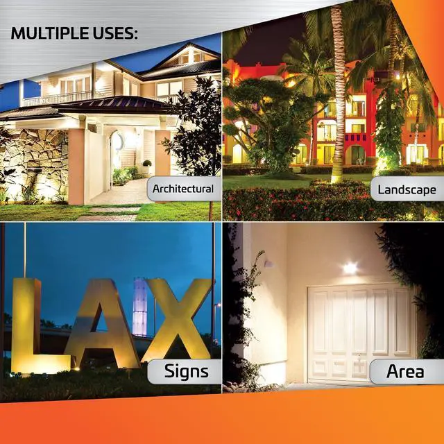 Alt view image 5 of 6 - Newhouse Lighting WW15BRZ-2 16-Watt Outdoor Die-Cast Aluminum LED Wall Wash Flood, Weatherproof Landscape Lighting 1500 Lumens, 3000K Warm White, 120-277V, 1/2" Knuckle Mount, Bronze, 2-Pack