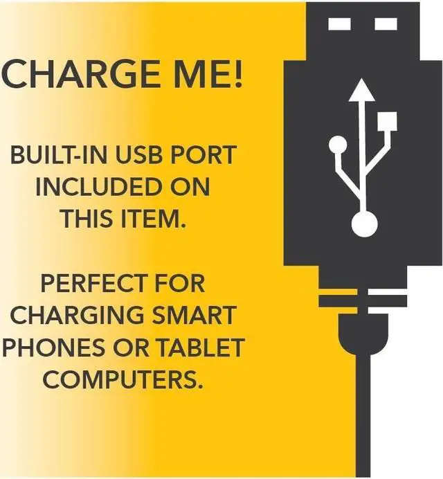 Alt view image 4 of 7 - Adesso 3116-01 USB & AC Charging Station Floor Night Lamp with 2 Storage Shelves and Device Holders Black, 63"