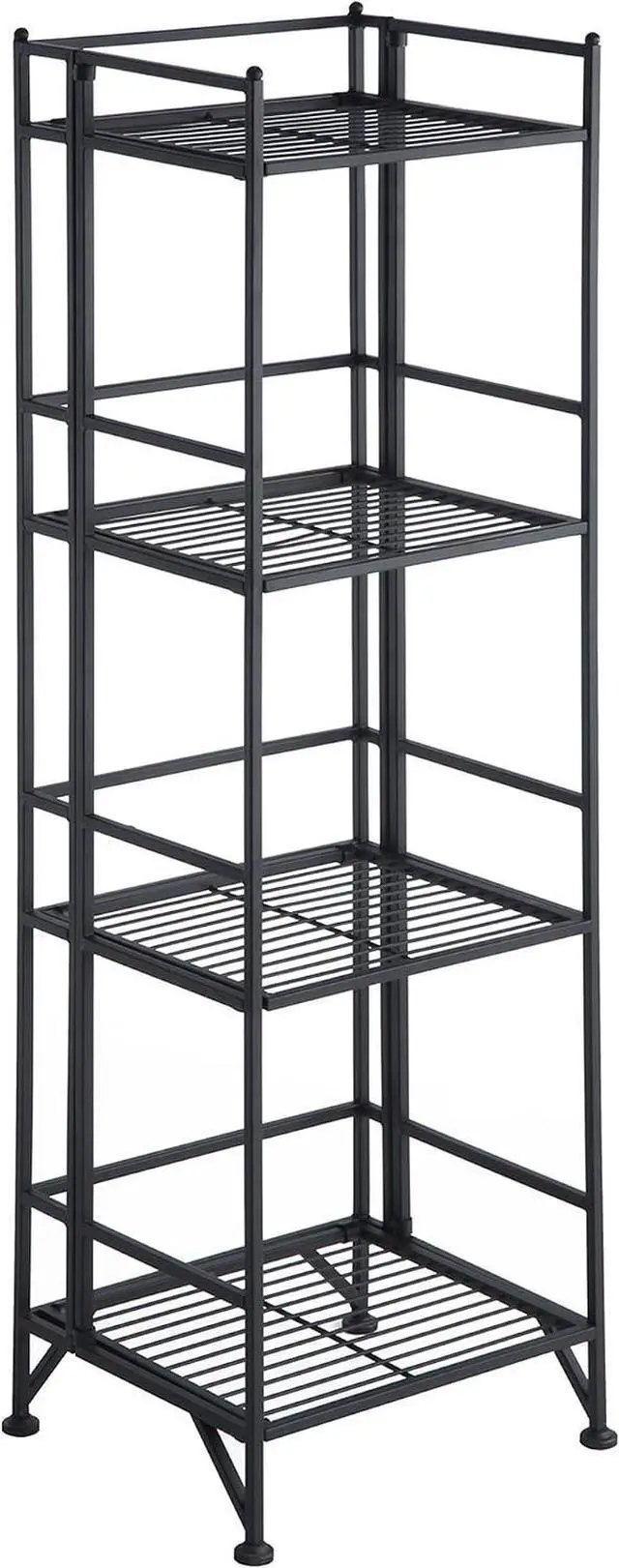 Main image of Convenience Concepts Xtra Storage 4 Tier Folding Metal Shelf, Black