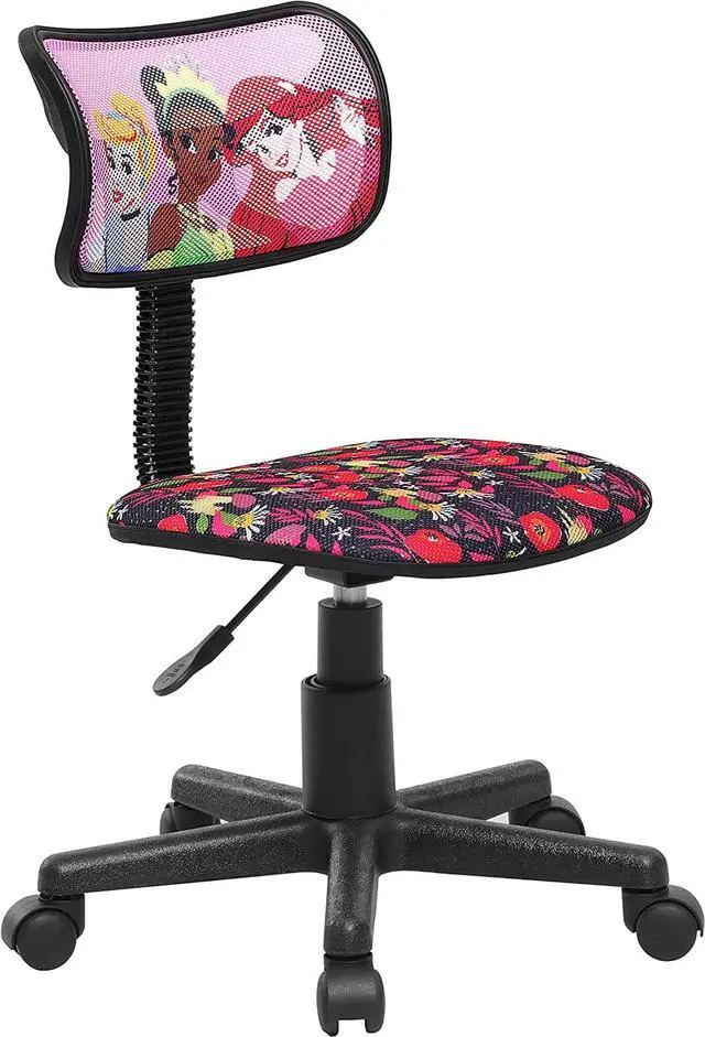 Main image of Disney Princess Adjustable Swivel Mesh Rolling Desk Chair, for Kids, Teens and Adults