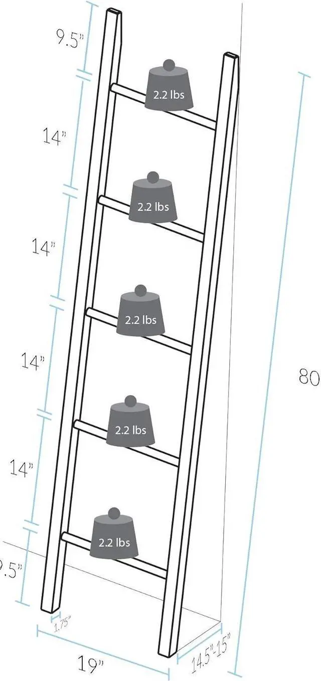 Alt view image 3 of 7 - American Trails Decorative Ladder with Solid American Cherry