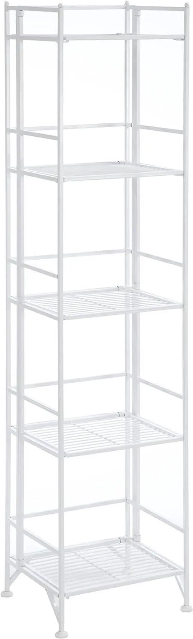 Main image of Convenience Concepts Xtra Storage Shelves - 5-Tier Folding Metal Storage Shelves, Closet Organizer for Office, Laundry Room, Bedroom, Garage, Kitchen, Bathroom, White