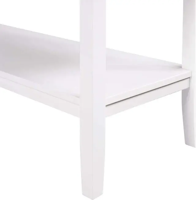Alt view image 5 of 7 - Convenience Concepts Ledgewood Coffee Table with Shelf, Driftwood/White
