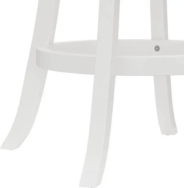 Alt view image 7 of 7 - Hillsdale Fairfox Swivel Stool with Rectangular Lattice Back, Bar Height, White