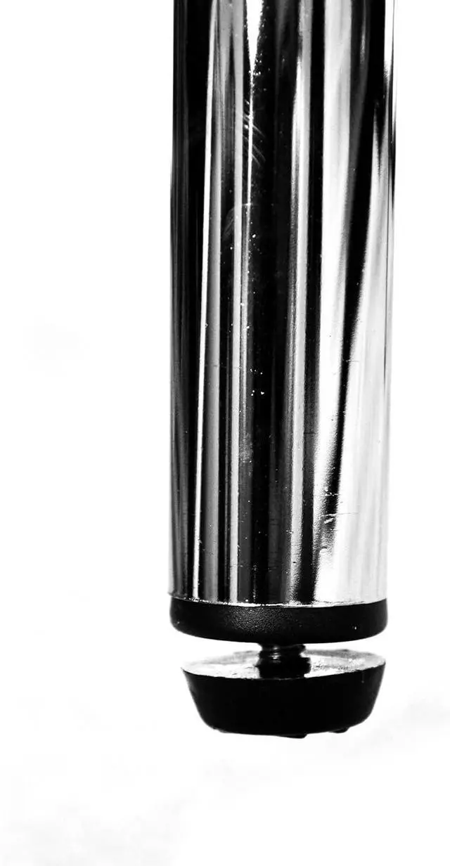 Alt view image 6 of 7 - TRINITY Heavy Duty 30-Inch Backless Swivel Bar Stool for Kitchen, Garage, or Workshop, Chrome Finish with Faux Leather Seat, 2 Pack, Black