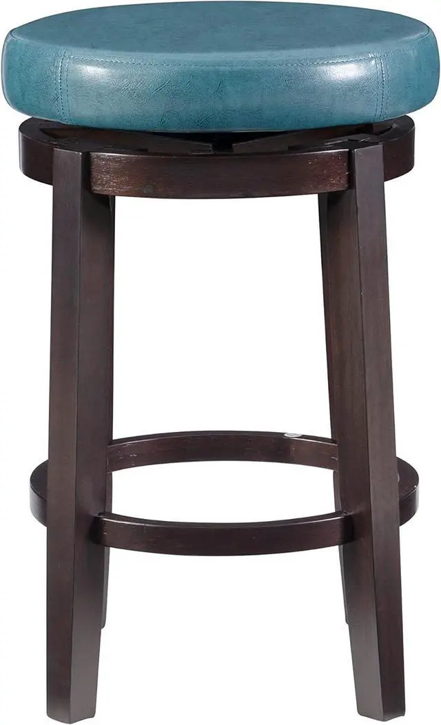 Alt view image 6 of 7 - Linon Maya Counter, Brown Stool, 24", Teal