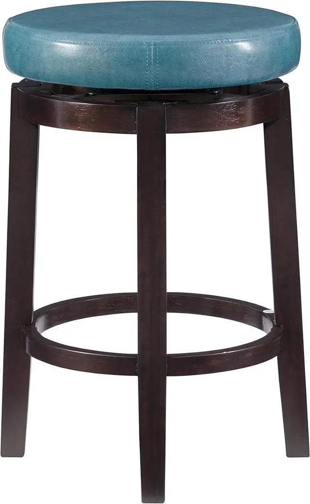 Alt view image 7 of 7 - Linon Maya Counter, Brown Stool, 24", Teal