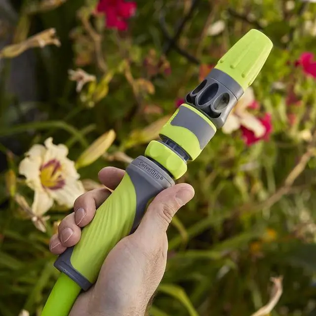 Alt view image 5 of 7 - Flexzilla Garden Hose with SwivelGrip, 5/8 in. x 75 ft., Heavy Duty, Lightweight, Drinking Water Safe, ZillaGreen - HFZG575YWS-E