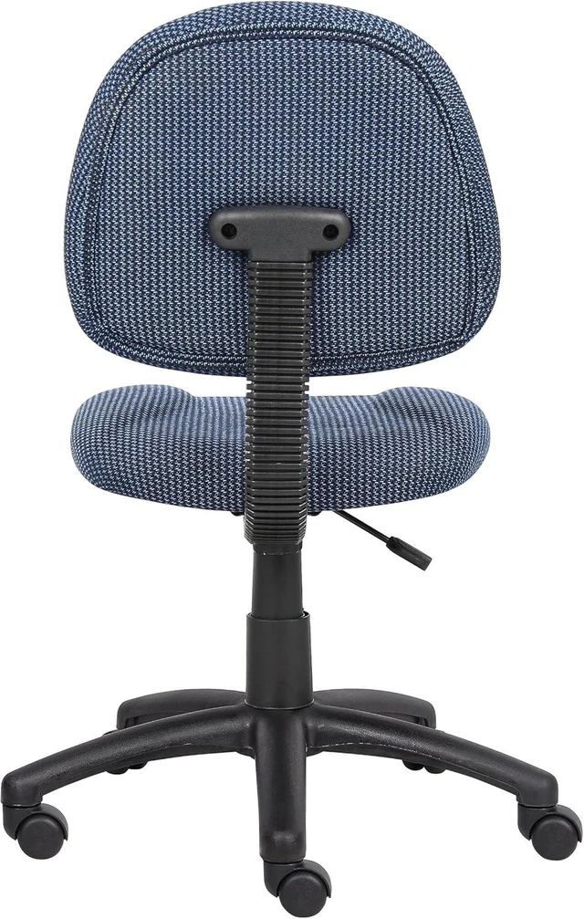 Alt view image 5 of 6 - Boss Office Products B315-BE Perfect Posture Delux Fabric Task Chair Without Arms in Blue, 250