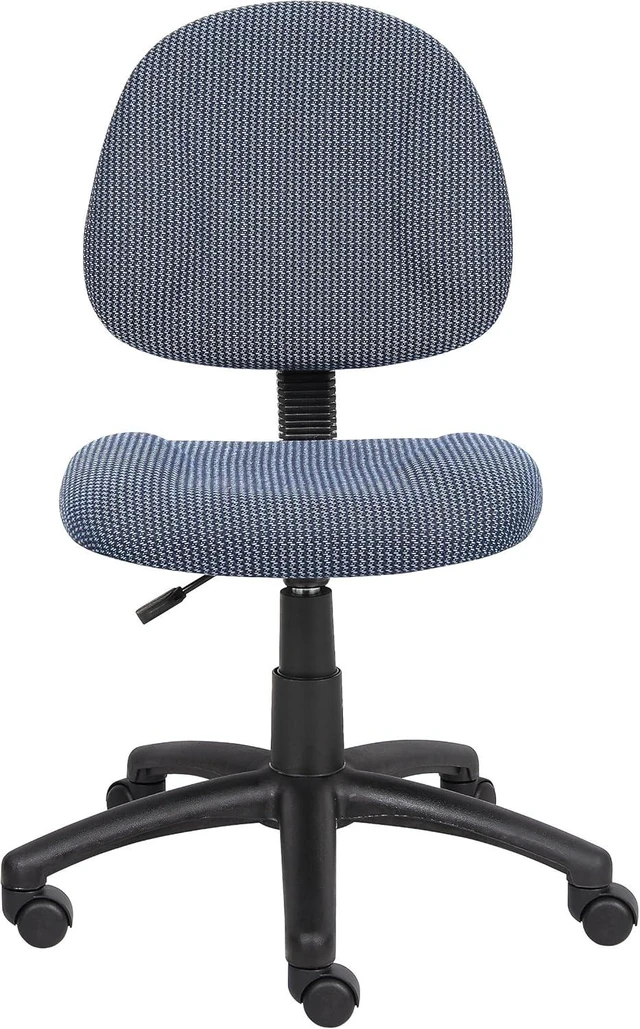 Alt view image 6 of 6 - Boss Office Products B315-BE Perfect Posture Delux Fabric Task Chair Without Arms in Blue, 250