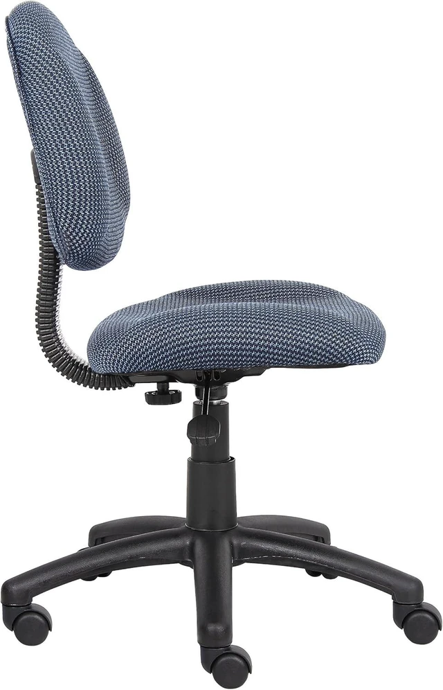 Alt view image 4 of 6 - Boss Office Products B315-BE Perfect Posture Delux Fabric Task Chair Without Arms in Blue, 250