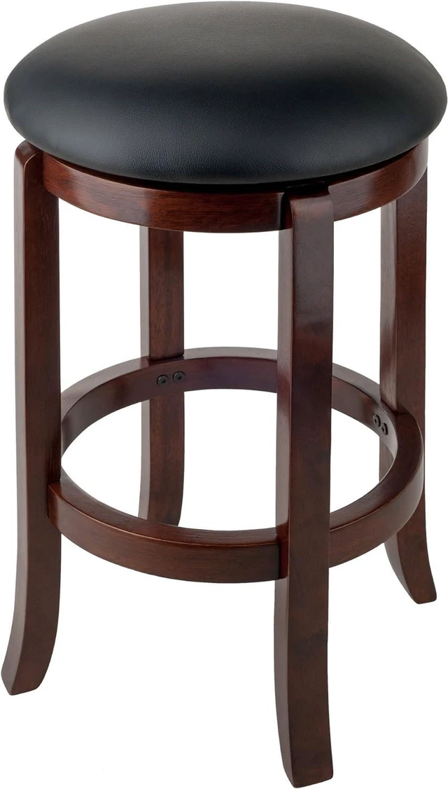 Alt view image 3 of 7 - Winsome Walcott Swivel Bar Stool, 24", Walnut