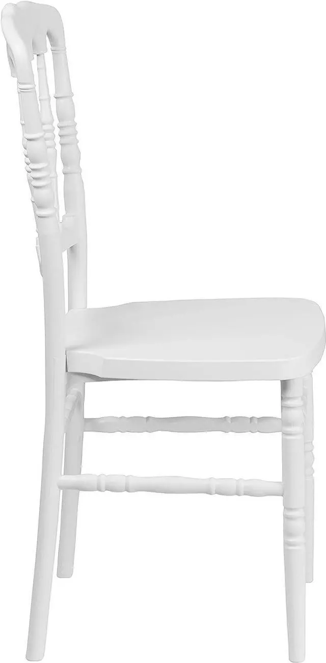 Alt view image 7 of 7 - Flash Furniture HERCULES Series White Resin Stacking Napoleon Chair, Welcome to consult