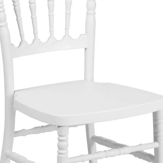 Alt view image 6 of 7 - Flash Furniture HERCULES Series White Resin Stacking Napoleon Chair, Welcome to consult