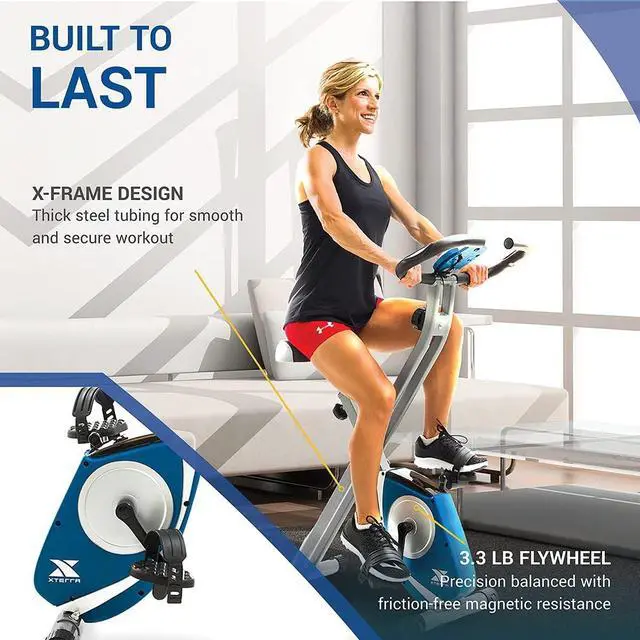 Alt view image 3 of 7 - XTERRA Fitness Folding Exercise Bike, 225 LB Weight Capacity