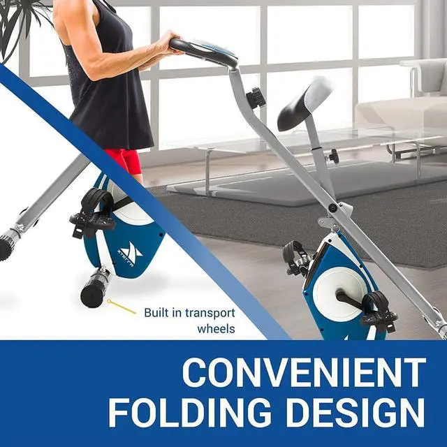 Alt view image 6 of 7 - XTERRA Fitness Folding Exercise Bike, 225 LB Weight Capacity