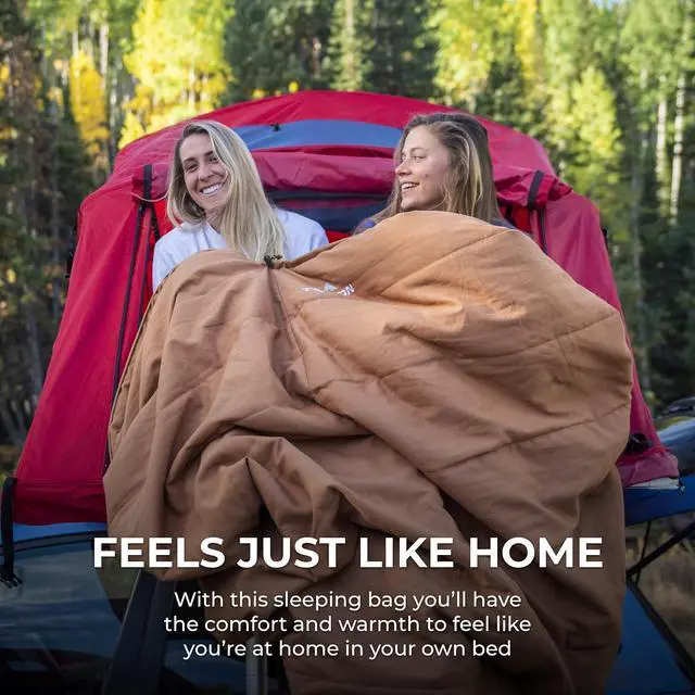Alt view image 7 of 7 - TETON Sports Deer Hunter Sleeping Bag, Warm and Comfortable Camping Sleeping Bag, Teton Tough Canvas Shell for Camping, Hunting, and Cold Weather