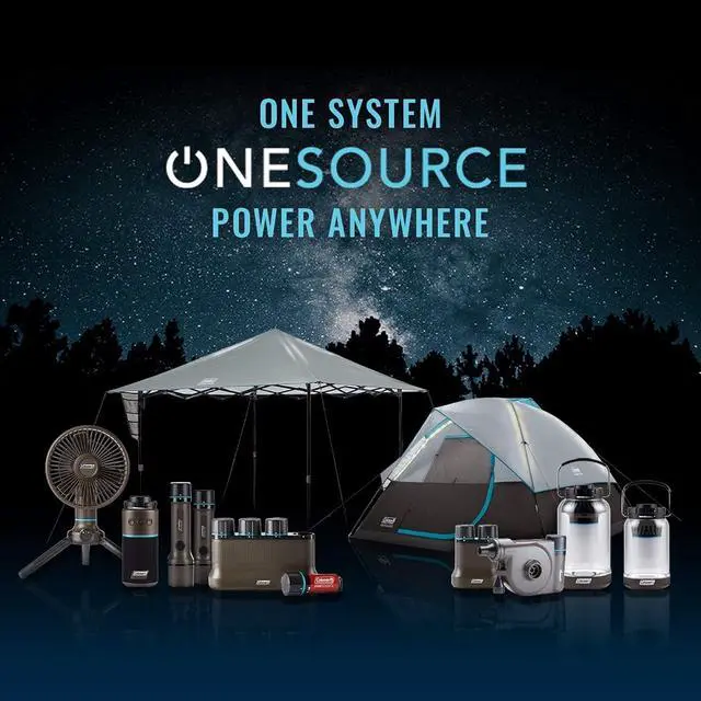Alt view image 7 of 7 - Coleman OneSource Rechargeable Outdoor Camping Gear: Camp Shower, Cordless Vacuum, Fan, Speaker, & Air Pump Options with Included Rechargeable Battery