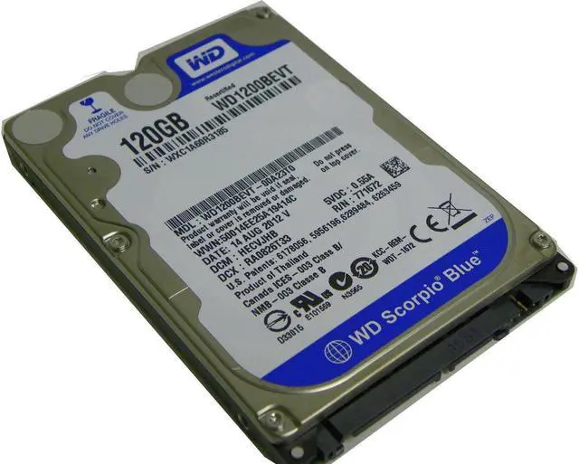 Alt view image 2 of 2 - Western Digital 120GB WD1200BEVT-00A23T0 Factory recertified Laptop Hard Drive