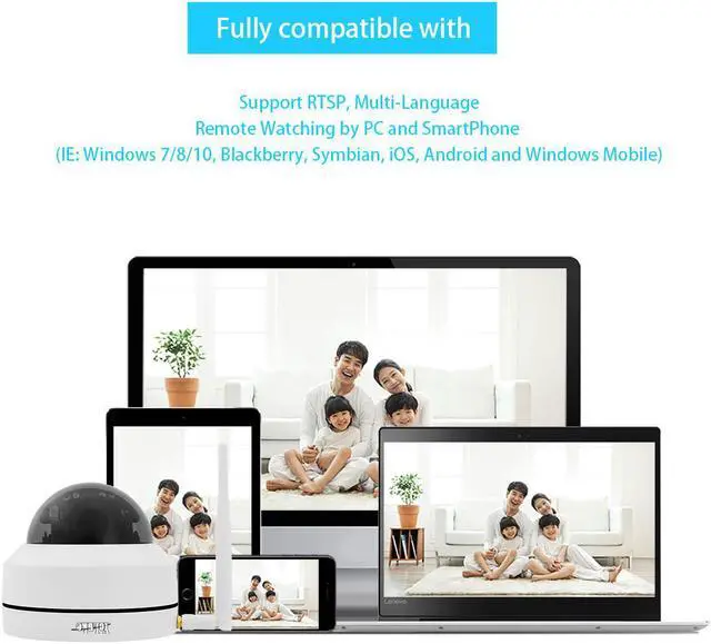 Alt view image 5 of 6 - 5MP IP Security Camera Waterproof Outdoor IP Camera