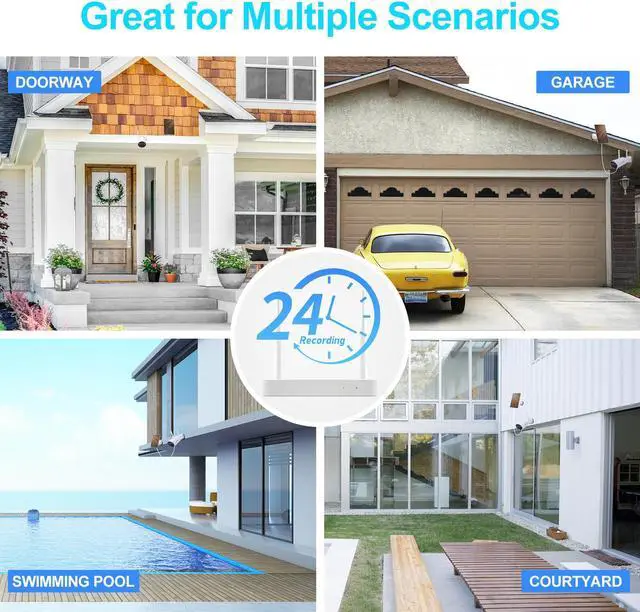 Alt view image 7 of 7 - 4CH Solar Powered Wireless Security Camera System 4MP Resolution Support Cloud Storage