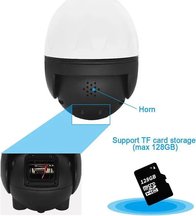 Alt view image 5 of 7 - JideTech 5MP PTZ Camera Outdoor,5X Optical Zoom WiFi IP Camera with Auto Tracking&Human Detection,2-Way Audio,Enhanced Night Vision,SD Card Slot,IP66 Waterproof