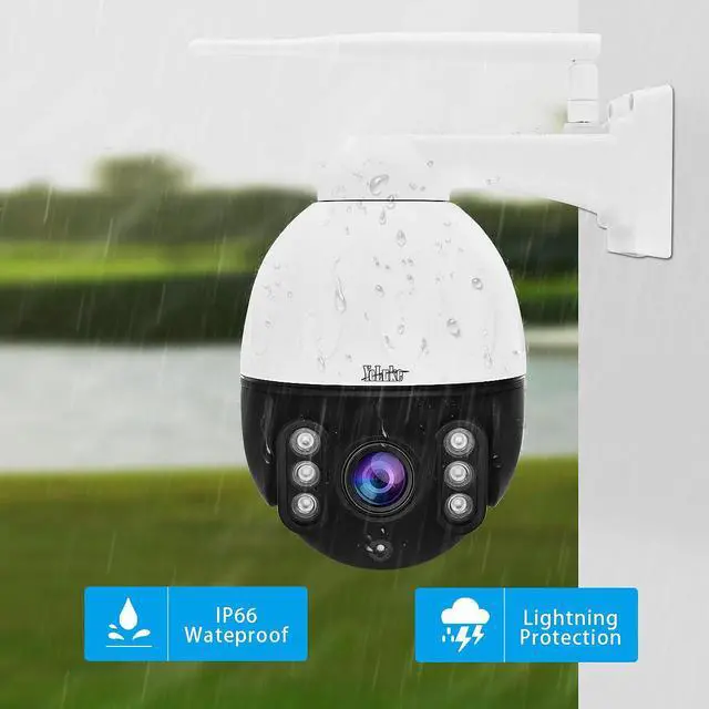 Alt view image 7 of 7 - JideTech 5MP PTZ Camera Outdoor,5X Optical Zoom WiFi IP Camera with Auto Tracking&Human Detection,2-Way Audio,Enhanced Night Vision,SD Card Slot,IP66 Waterproof