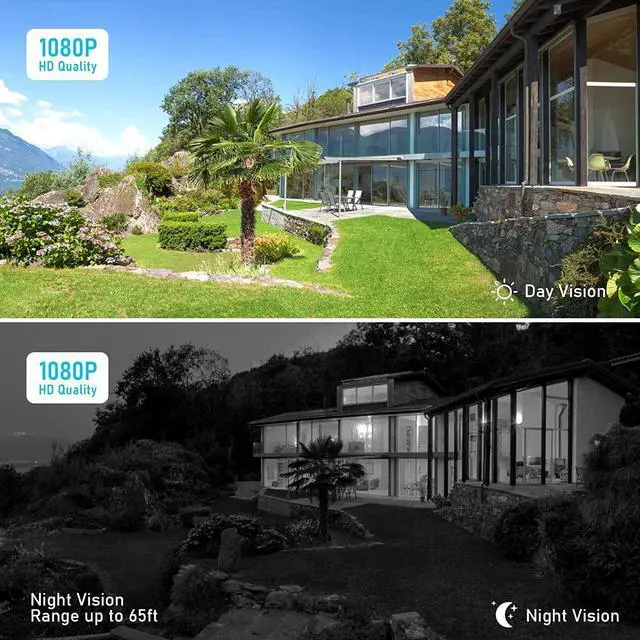 Alt view image 6 of 7 - JideTech Solar Security Camera Outdoor,Wireless 2.4G WiFi 360° View Pan Tilt Solar Powered Battery Camera with 1080P Night Vision, 2-Way Talk, Motion Detection, Strobe Light/Spotlight, Cloud Storage