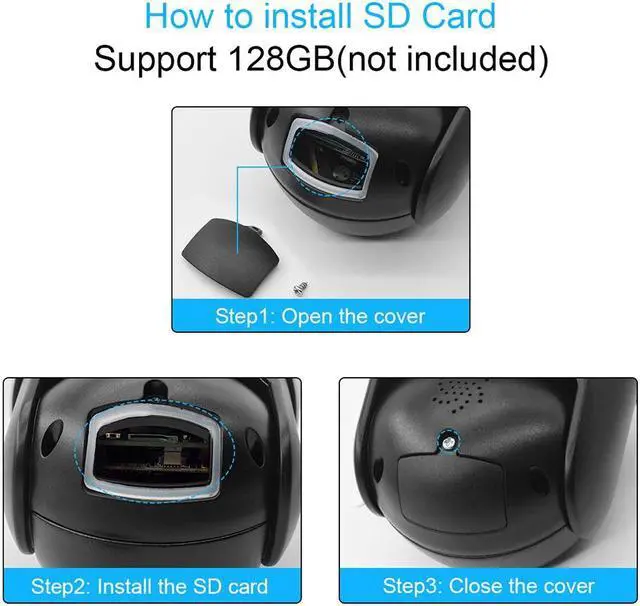 Alt view image 3 of 5 - JideTech 5MP PTZ Wireless IP Camera Outdoor, 1920P HD CCTV Surveillance Camera , 5X Zoom, Waterproof Security Camera, 2-Way Audio , Enhanced Night Vision, Motion Tracking, SD Card Slot.