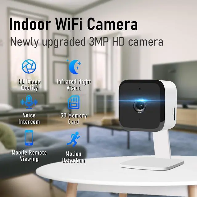 Alt view image 4 of 7 - JideTech Home Office Use CCTV Night Vision Wireless WIFI Digital Clock Camera P2P Connection Clock mini Camera with Two Way Audio Motion Detection