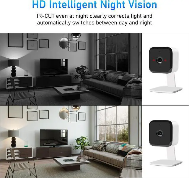 Alt view image 5 of 7 - JideTech Home Office Use CCTV Night Vision Wireless WIFI Digital Clock Camera P2P Connection Clock mini Camera with Two Way Audio Motion Detection
