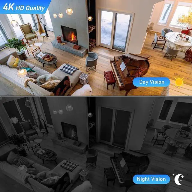 Alt view image 3 of 7 - JideTech 4k IP PoE Security Camera Outdoor, 8MP Bullet Camera with Human Recognition Motion Detection, Built-in 2-Way Audio SD Card Slot IP66 Waterproof