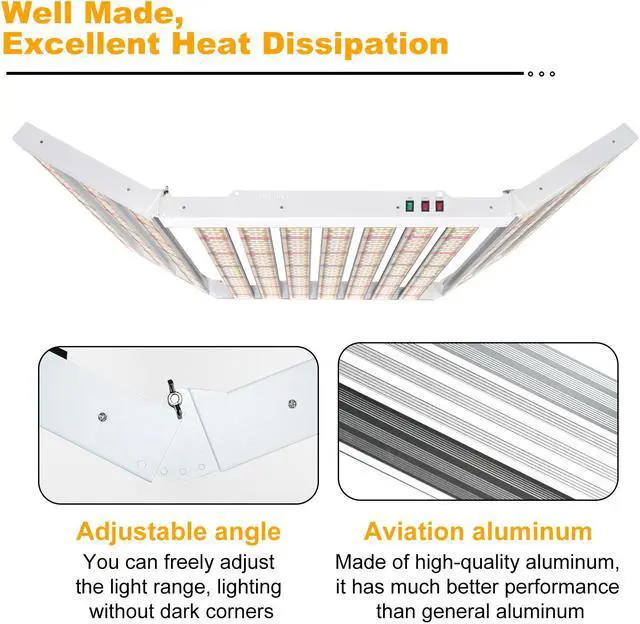 Alt view image 3 of 7 - 2024 New SPF6000 LED Grow Light 600W 6x6ft Coverage, Use 1911pcs Diodes Sunlike Full Spectrum Veg Bloom Switch Growing Lamps for Indoor Plants Seeding Flower Led Plant Light Fixture