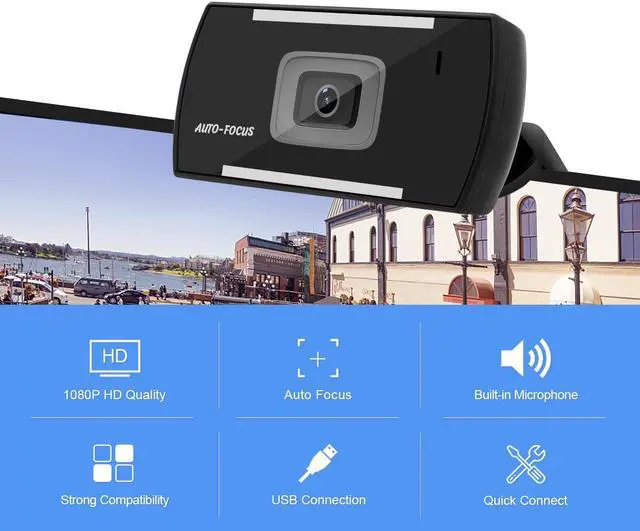 Alt view image 2 of 7 - JideTech HD 1080p Webcam Built in Microphone Desktop Computer Laptop USB Web Camera for Streaming,Video Calling Recording,Chatting Webinars Gaming Distance Learning