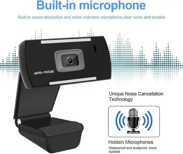Alt view image 4 of 7 - JideTech HD 1080p Webcam Built in Microphone Desktop Computer Laptop USB Web Camera for Streaming,Video Calling Recording,Chatting Webinars Gaming Distance Learning