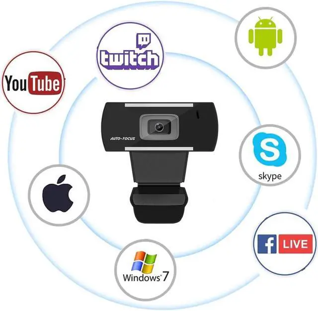 Alt view image 7 of 7 - JideTech HD 1080p Webcam Built in Microphone Desktop Computer Laptop USB Web Camera for Streaming,Video Calling Recording,Chatting Webinars Gaming Distance Learning