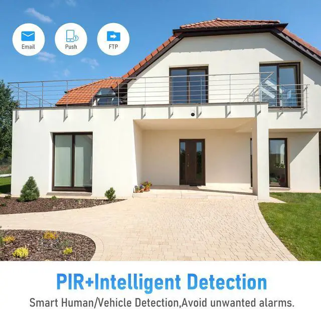 Alt view image 3 of 7 - JideTech Outdoor Surveillance Camera, WLAN System with 8CH Wireless NVR, 8x4MP Solar Surveillance Camera Battery with 2-Way Audio, PIR Motion Detection, IP65 Waterproof, Infrared Night Vision