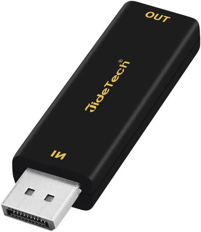 Main image of JideTech Displayport to HDMI Adapter 4K@60Hz, DP Male to HDMI Female Converter for HDTV, Monitor, Projector