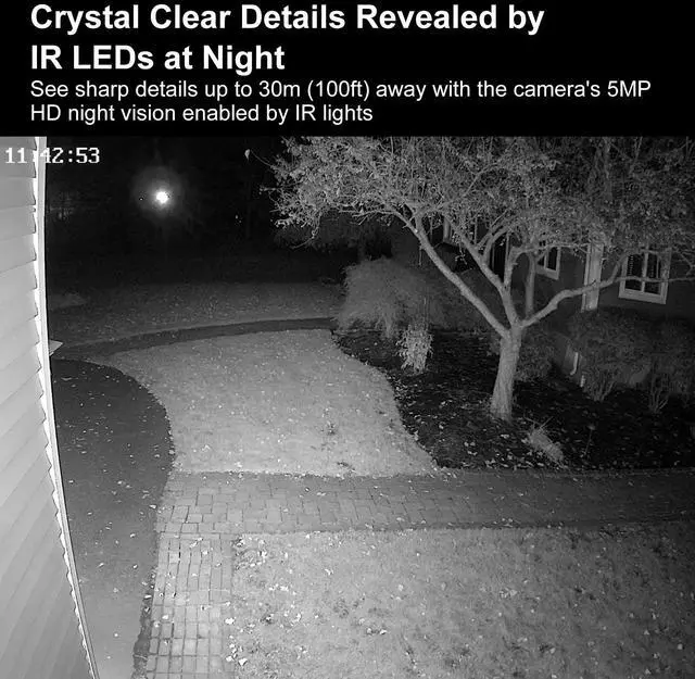 Alt view image 3 of 7 - JideTech 5MP POE PTZ IP Security Camera, Two-Way Audio, SD Card Slot, 50m IR Night Vision, Single Unit Packaging