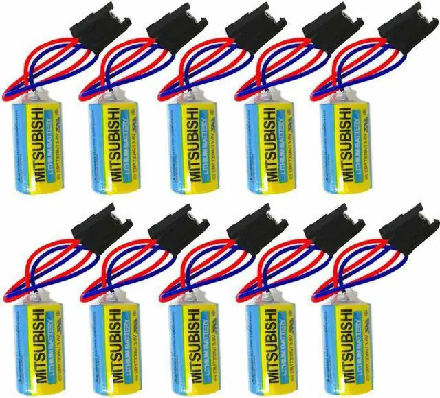Main image of (10-Pack)MR-BAT ER17330V 3.6V 1700mAh PLC Replacement Battery with Plug Non-Rechargeable for A6BAT FANUC CNC System Power