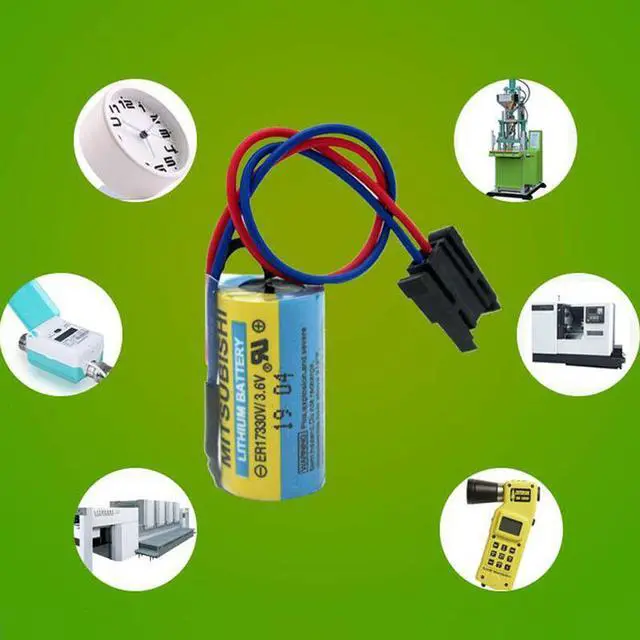 Alt view image 7 of 7 - (10-Pack)MR-BAT ER17330V 3.6V 1700mAh PLC Replacement Battery with Plug Non-Rechargeable for A6BAT FANUC CNC System Power