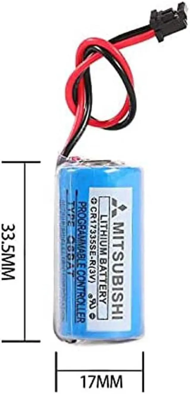 Alt view image 7 of 7 - 10PCS CR17335SE-R 3V Q6BAT PLC Lithium Battery with Plug for Q25PRHCPU Q170HBATC QNS FANUC System