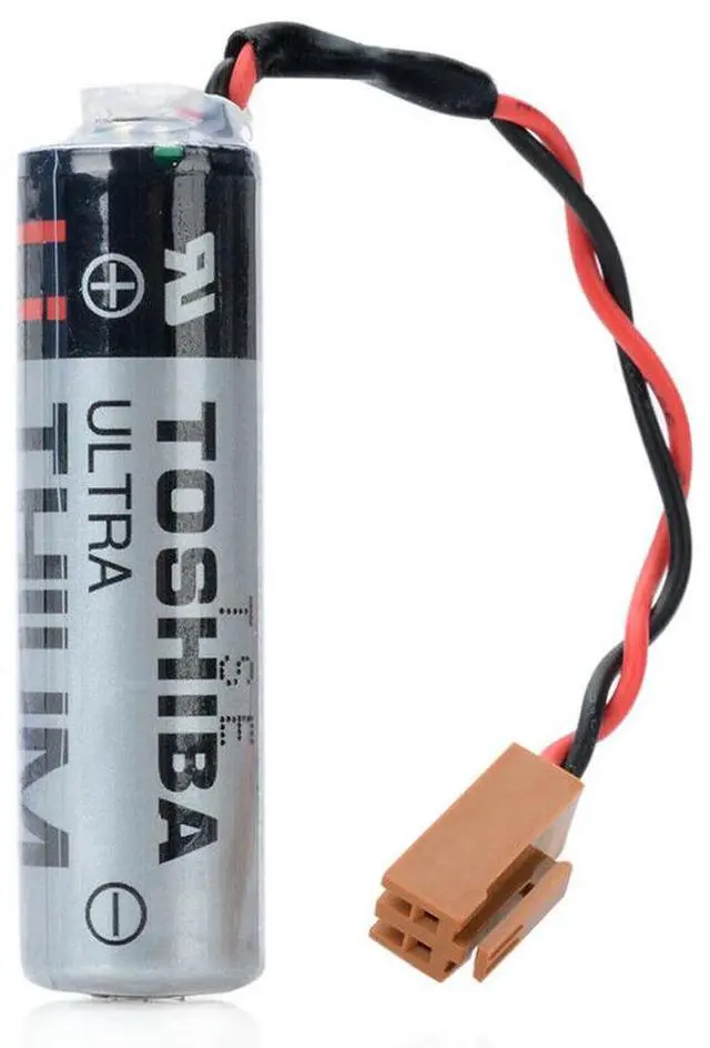 Alt view image 2 of 7 - 6Pcs ER6V/3.6V 2400mAh ER6VC119A ER6VC119B PLC Lithium Battery for Toshiba PLC Battery for M64 System with Brown Plug