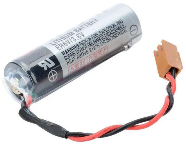Alt view image 3 of 7 - 6Pcs ER6V/3.6V 2400mAh ER6VC119A ER6VC119B PLC Lithium Battery for Toshiba PLC Battery for M64 System with Brown Plug